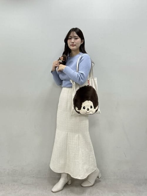 セール】ハートネック配色ニットプルオーバー（ニット/セーター