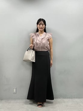 「natural couture（ナチュラルクチュール）のアイテム（シャツ/ブラウス）」を使った、airiさん（レディース・161cm）の夏コーディネート