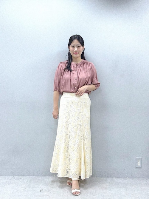 ブラウス シャツ 裾ギャザー 麻混シャツブラウス レディース natural couture ブラウス シャツ 麻混ギャザーブラウス