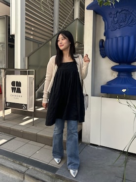 「natural couture（ナチュラルクチュール）のアイテム（シャツ/ブラウス）」を使った、airiさん（レディース・161cm）の夏コーディネート