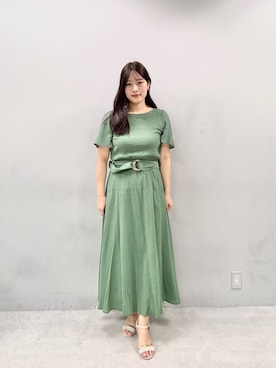 「アイテム（ワンピース）」を使った、airiさん（レディース・161cm）の夏コーディネート