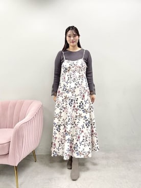 「natural couture（ナチュラルクチュール）のアイテム（ワンピース）」を使った、airiさん（レディース・161cm）の秋コーディネート