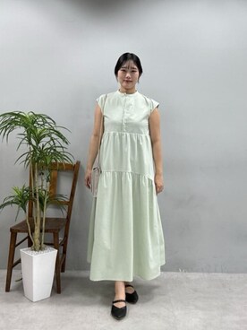 「natural couture（ナチュラルクチュール）のアイテム（ショルダーバッグ）」を使った、airiさん（レディース・161cm）の夏コーディネート