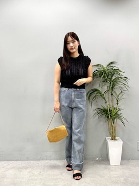 「natural couture（ナチュラルクチュール）のアイテム（ショルダーバッグ）」を使った、airiさん（レディース・161cm）の夏コーディネート