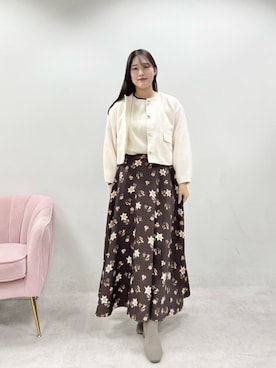 「シアートップス」｜「アイテム（その他アウター）」を使った、airiさん（レディース・161cm）の秋コーディネート