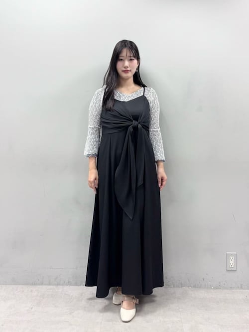 osono〉アシメカシュクールリボンキャミワンピース（ワンピース