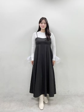 「アイテム（ワンピース/ドレス）」を使った、airiさん（レディース・161cm）の冬コーディネート