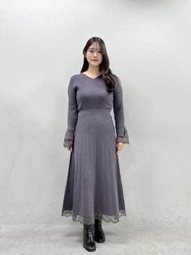 「アイテム（ワンピース/ドレス）」を使った、airiさん（レディース・161cm）の冬コーディネート