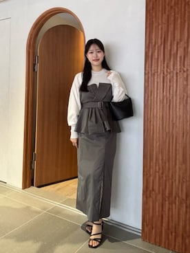 「natural couture（ナチュラルクチュール）のアイテム」を使った、airiさん（レディース・161cm）の春コーディネート