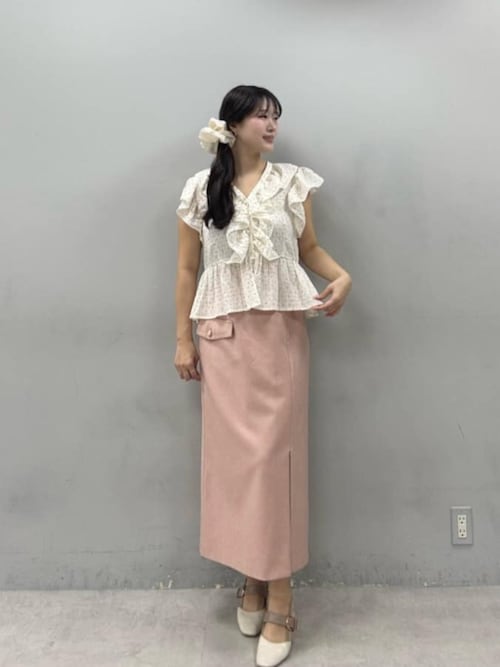 ドットフリルブラウス（シャツ/ブラウス）｜natural couture