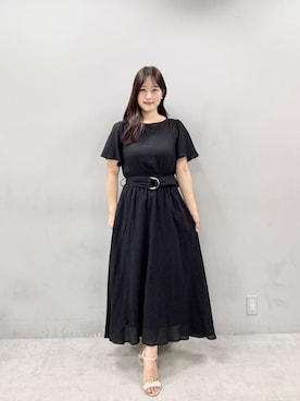 「アイテム（ワンピース）」を使った、airiさん（レディース・161cm）の夏コーディネート