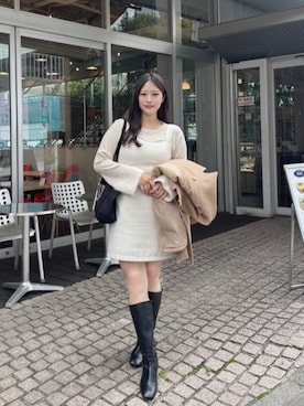 「natural couture（ナチュラルクチュール）のアイテム」を使った、airiさん（レディース・161cm）の秋コーディネート