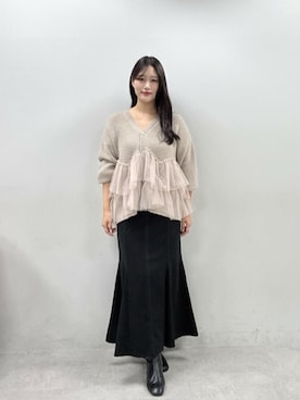 「natural couture（ナチュラルクチュール）のアイテム」を使った、airiさん（レディース・161cm）の秋コーディネート