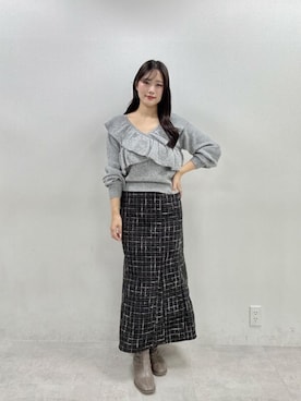 「natural couture（ナチュラルクチュール）のアイテム（ニット/セーター）」を使った、airiさん（レディース・161cm）の秋コーディネート