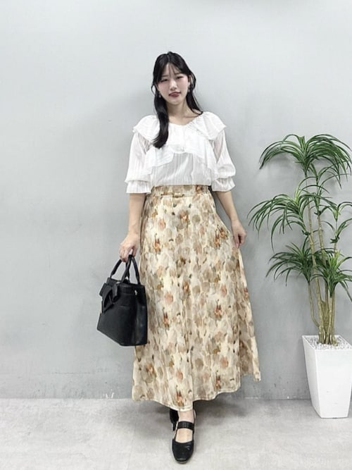 ナチュラル BASIC BEAUTY NATURAL | フレアスカート ストレッチカルゼシリーズ [新品] モレスカート その他