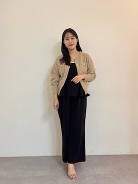 「大人かわいい」｜「アイテム（つなぎ/オールインワン）」を使った、airiさん（レディース・161cm）の夏コーディネート