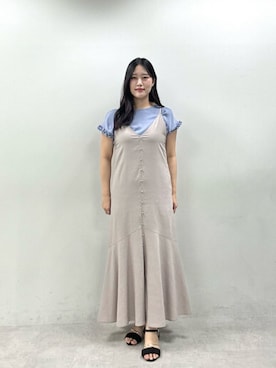 「natural couture（ナチュラルクチュール）のアイテム（シャツ/ブラウス）」を使った、airiさん（レディース・161cm）の夏コーディネート