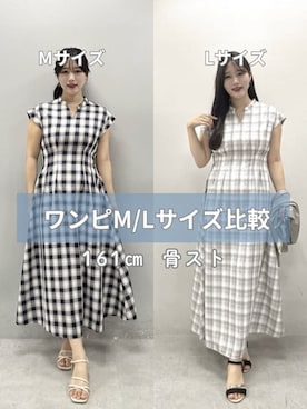 「natural couture（ナチュラルクチュール）のフロントタックスキッパーワンピース（ワンピース、その他）」を使った、airiさん（レディース・161cm）の夏コーディネート