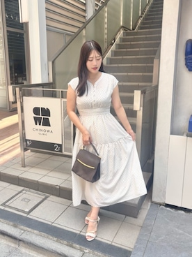 「アイテム（ワンピース）」を使った、airiさん（レディース・161cm）の夏コーディネート