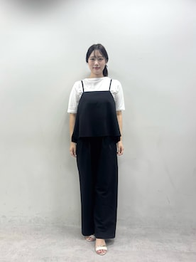 「アイテム（サロペット/オーバーオール、その他）」を使った、airiさん（レディース・161cm）の夏コーディネート