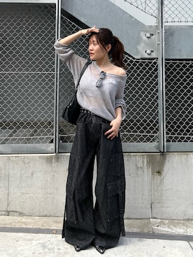 「RAY CASSIN（レイカズン）のアイテム（トップス）」を使った、asamiさん（レディース・152cm）の夏コーディネート