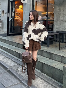 「ニット/セーター」｜asamiさん（レディース・152cm）の秋コーディネート