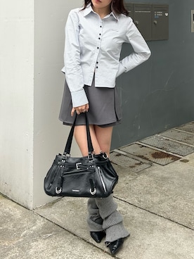 「RAY CASSIN（レイカズン）のアイテム（トップス）」を使った、asamiさん（レディース・152cm）の春コーディネート