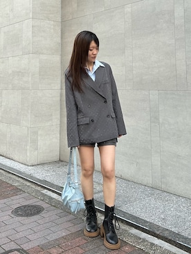 「RAY CASSIN（レイカズン）のアイテム（ジャケット/アウター）」を使った、asamiさん（レディース・152cm）の春コーディネート