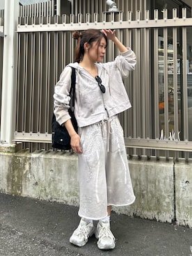 「RAY CASSIN（レイカズン）のアイテム（パンツ）」を使った、asamiさん（レディース・152cm）の夏コーディネート