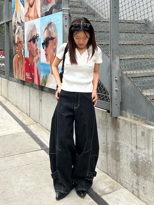 Vネックポケット半袖Tシャツ