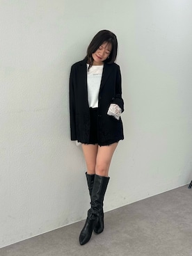 「RAY CASSIN（レイカズン）のアイテム（パンツ）」を使った、asamiさん（レディース・152cm）の秋コーディネート