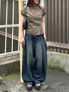 「RAY CASSIN（レイカズン）のアイテム（バッグ）」を使った、asamiさん（レディース・152cm）の夏コーディネート