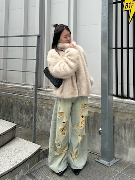 「RAY CASSIN（レイカズン）のアイテム（パンツ）」を使った、asamiさん（レディース・152cm）の夏コーディネート