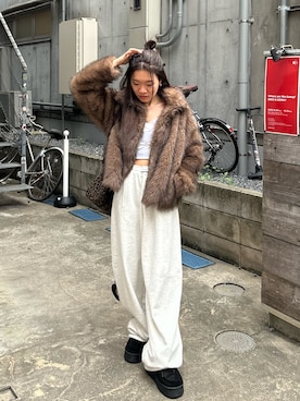 「RAY CASSIN（レイカズン）のアイテム」を使った、asamiさん（レディース・152cm）の秋コーディネート