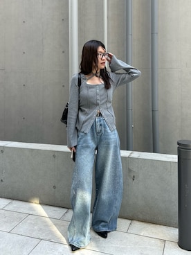 「RAY CASSIN（レイカズン）のアイテム（トップス）」を使った、asamiさん（レディース・152cm）の春コーディネート