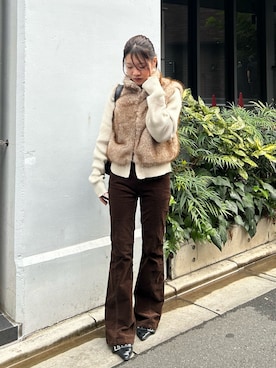 「RAY CASSIN（レイカズン）のアイテム（パンツ）」を使った、asamiさん（レディース・152cm）の秋コーディネート