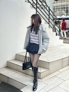 「RAY CASSIN（レイカズン）のアイテム」を使った、asamiさん（レディース・152cm）の冬コーディネート