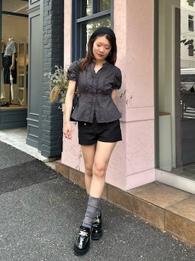 「RAY CASSIN（レイカズン）のアイテム（パンツ）」を使った、asamiさん（レディース・152cm）の夏コーディネート