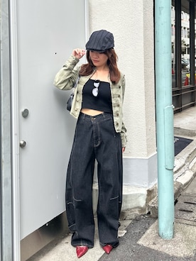 「RAY CASSIN（レイカズン）のアイテム（ジャケット/アウター）」を使った、asamiさん（レディース・152cm）の夏コーディネート