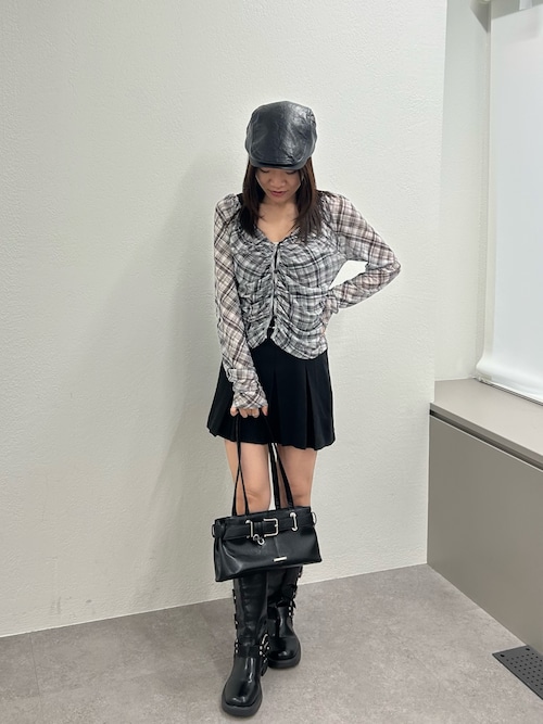 ベルト付レイヤードプリーツスカパン（スカート）｜RAY CASSIN