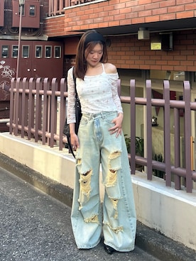 「RAY CASSIN（レイカズン）のアイテム（バッグ）」を使った、asamiさん（レディース・152cm）の夏コーディネート