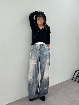 「RAY CASSIN（レイカズン）のアイテム（パンツ）」を使った、asamiさん（レディース・152cm）の秋コーディネート