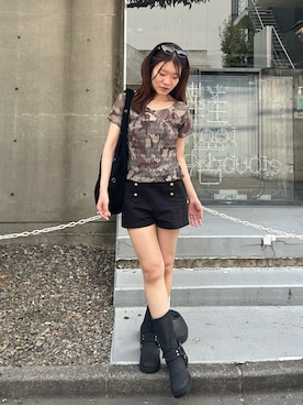 「RAY CASSIN（レイカズン）のアイテム（バッグ）」を使った、asamiさん（レディース・152cm）の夏コーディネート