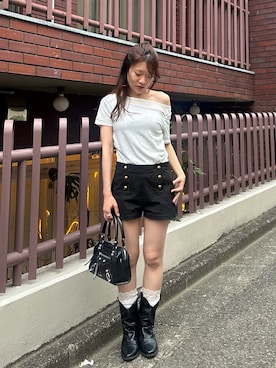 「RAY CASSIN（レイカズン）のアイテム（パンツ）」を使った、asamiさん（レディース・152cm）の春コーディネート