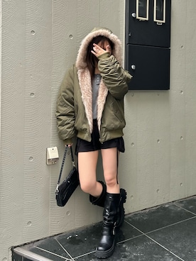 「RAY CASSIN（レイカズン）のアイテム（トップス）」を使った、asamiさん（レディース・152cm）の秋コーディネート