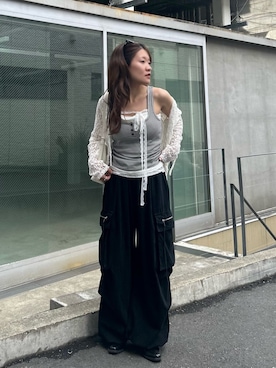 「RAY CASSIN（レイカズン）のアイテム（パンツ）」を使った、asamiさん（レディース・152cm）の夏コーディネート
