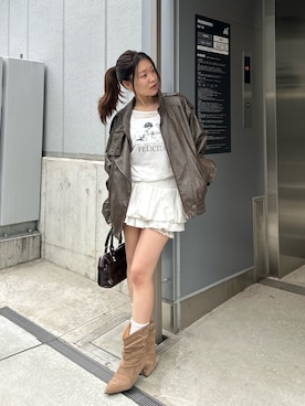 「RAY CASSIN（レイカズン）のアイテム（ブルゾン）」を使った、asamiさん（レディース・152cm）の秋コーディネート