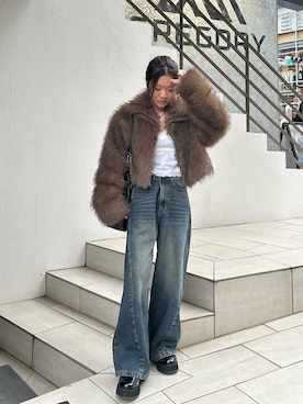 「RAY CASSIN（レイカズン）のアイテム」を使った、asamiさん（レディース・152cm）の秋コーディネート