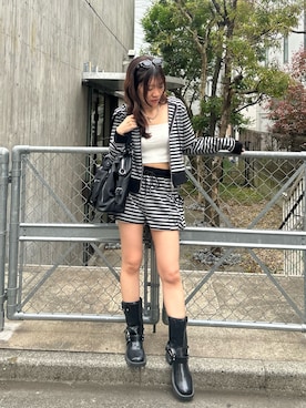 「RAY CASSIN（レイカズン）のアイテム（パンツ）」を使った、asamiさん（レディース・152cm）の春コーディネート