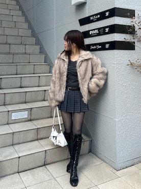 「RAY CASSIN（レイカズン）のアイテム」を使った、asamiさん（レディース・152cm）の冬コーディネート